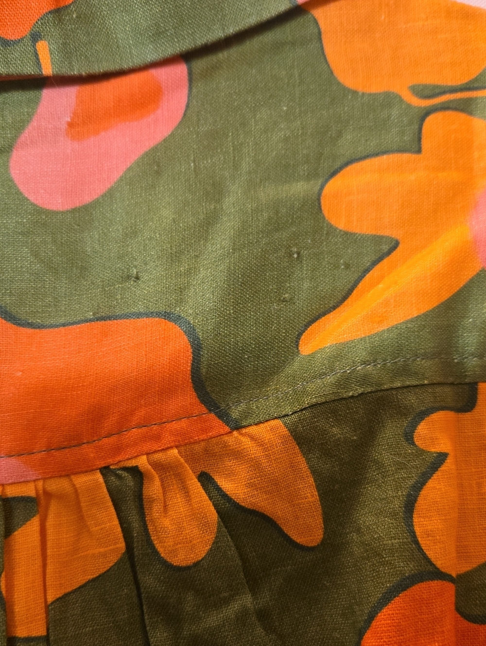 Trovata NWT Floral Linen Blouse Sz L - Picture 6 of 9